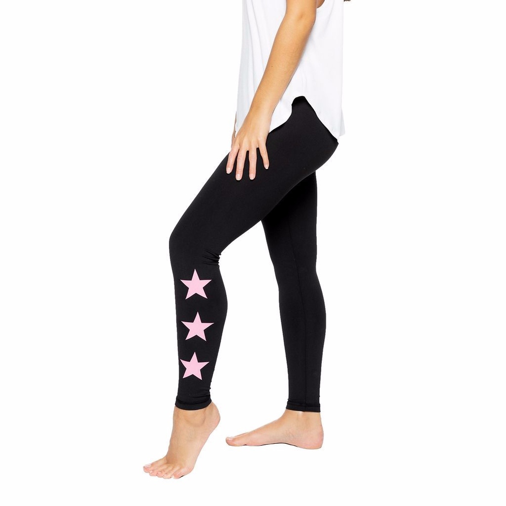 STRUT-THIS STAR ANKLE - BLACK/PINK STAR